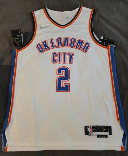 Oklahoma City Thunder Shai Gilgeous-Alexander 2 OKC Jersey White